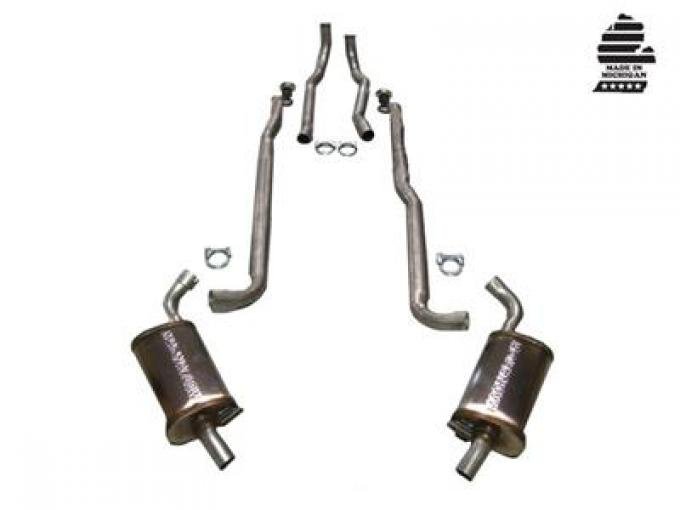 64-65 Exhaust System - 2 1/2" ( Sb ) With Magnaflow Muffler - With 4 Speed