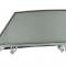 56-62 Left Side Door Glass Assembly With Frame - Green Tinted Glass