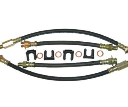 63-82 Brake Hoses Car Set - With Clips And Washers