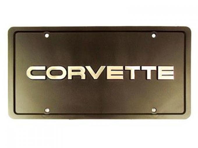 License Plate - Chrome C4 Style Lettering With Black Border