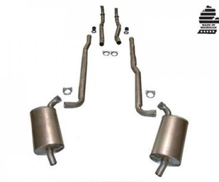 66-67 Exhaust System - Complete Aluminized 327 - With 4 Speed