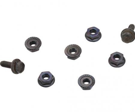 Redline Restomotive® 1968-1972 Chevrolet Corvette Windshield Wiper Door Hinge Mounting Screws and Nuts