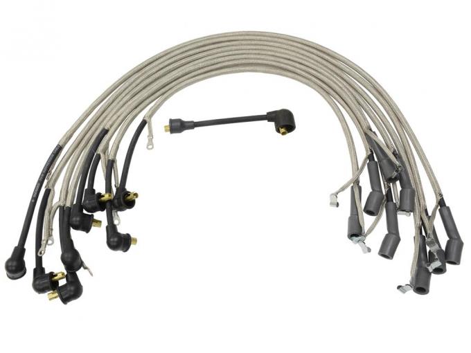 65-66 Spark Plug Wire Set - Non Dated Braided 396 / 427 With Proper Clip