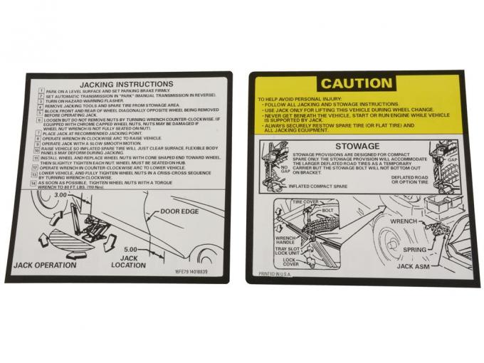 79-81 Jacking Instruction - 2 Pieces