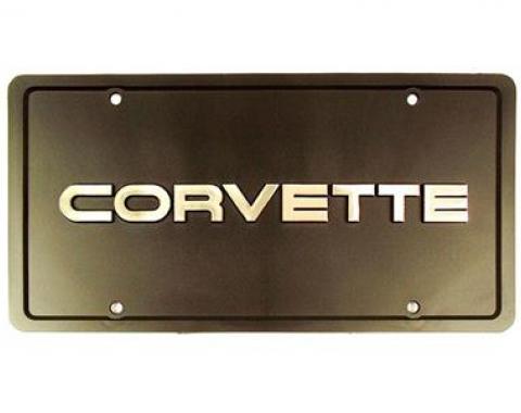 License Plate - Chrome C4 Style Lettering With Black Boarder