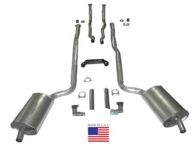 1964-1965 Deluxe Exhaust System OEM Style Welded Mufflers 2 1/2" With 4 Speed