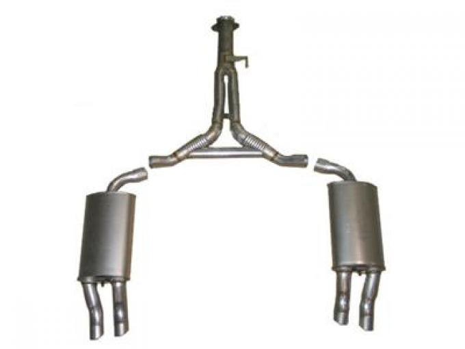 91 Cat Back Exhaust System - Aluminized With Reproduction Muffler
