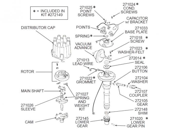 55-84 Distributor Drive Gear - Lower