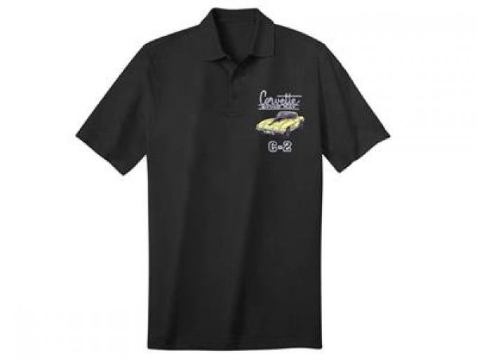 Polo Shirt - Black With 67 Exterior Interior And Stinger Coupe Colors