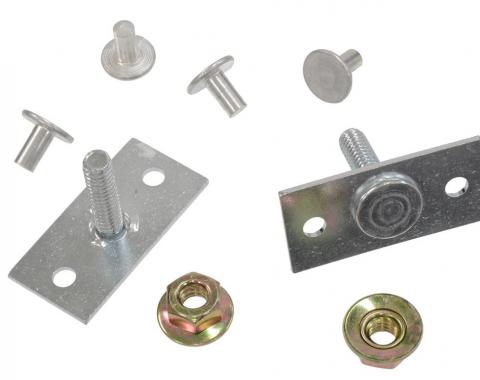 63-82 Stud Plate Fastener Plates with Rivets - Set of 2
