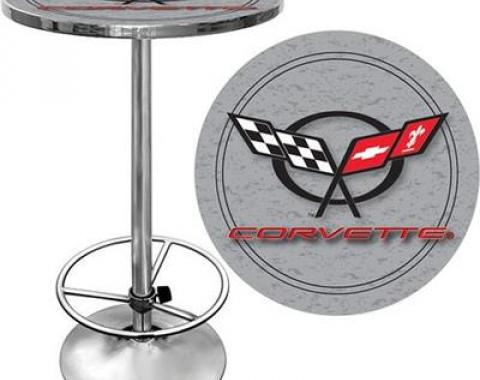 28" Silver Pub Table With C5 Logo