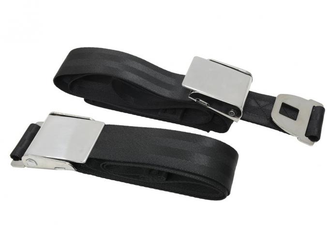 61-62 Seat Belt - 61late - Black - Correct Remanufactured