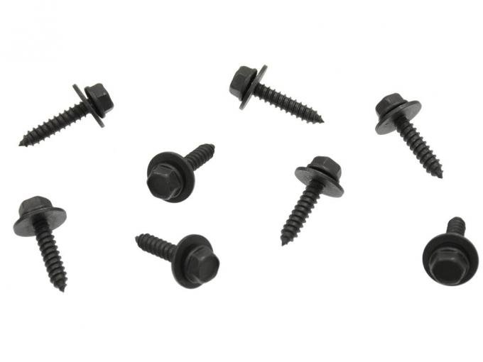 84-96 Door Main Weatherstrip End Mount Screws Set - 8 Pieces