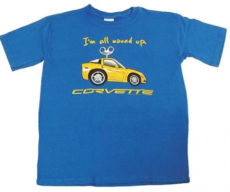 T-Shirt C6 Kids "I'm All Wound Up" Blue With Yellow