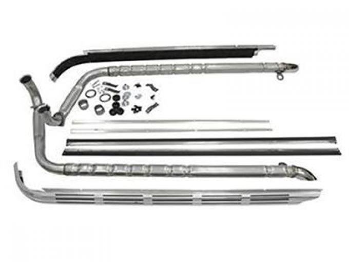 63-65 Side Exhaust Kit - 327 2 1/2" - Includes Covers