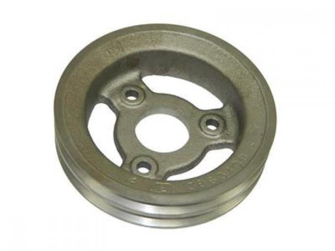 65-67 Crankshaft Pulley - 396 / 427 2 Groove Lower Cast Iron - Correct Reproduct