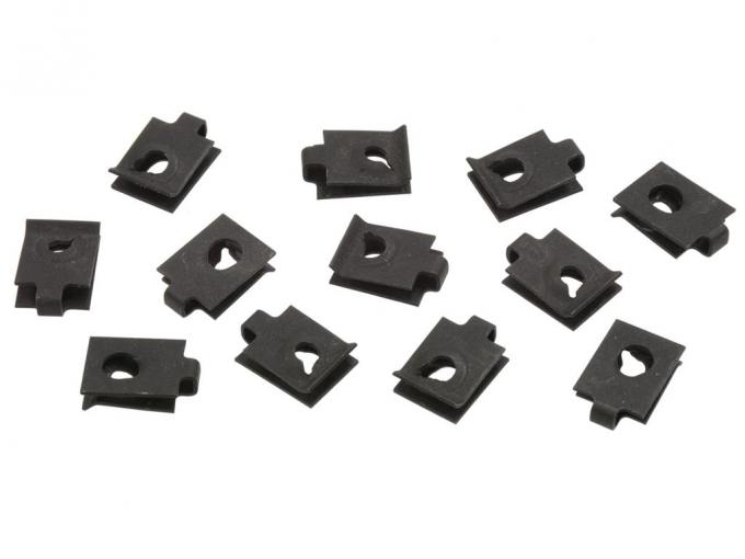 63-67 Rocker Moulding Retainer Nut Set - U-nut - 12 Pieces