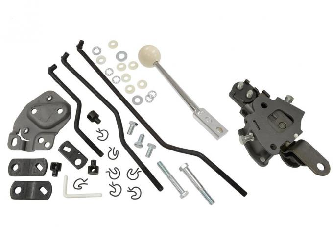 56-58 Hurst Shifter Set With Linkage And Handle Borg Warner Transmission
