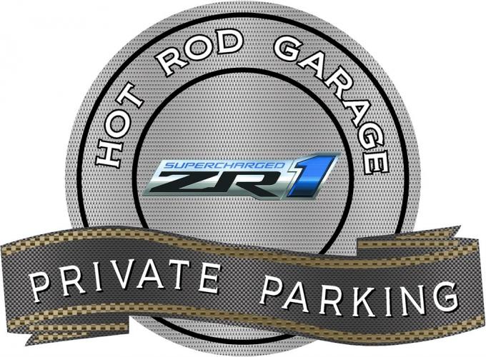 Metal Sign - Private Parking / Hot Rod Garage - C6 Zr1 - 18" X 14"