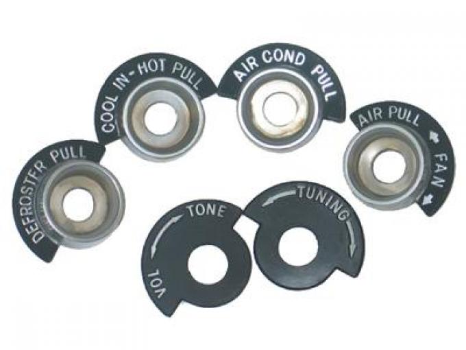 63 Dash Bezel Set - With Air Conditioning - 6 Pieces