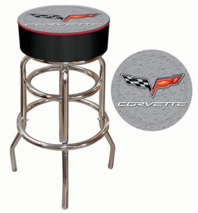 Counter Stool - Gray With C6 Logo