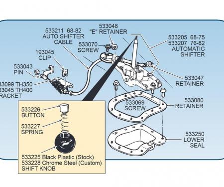 68-76 Lower Shifter Seal / Boot - Automatic