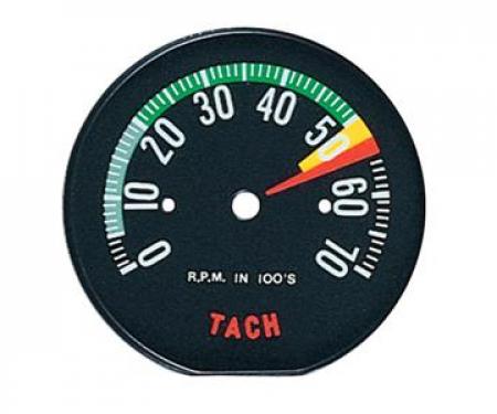 60-61 5500 Red Tach / Tachometer Face - 1960 Late To 1961 Early Green Numbers
