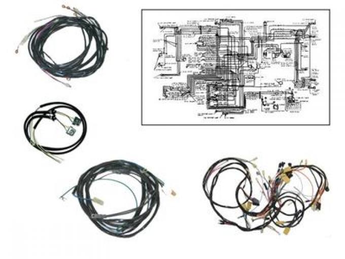57 Wire Harness Set Manual Transmission Except Fuel Injection - 1957 Early