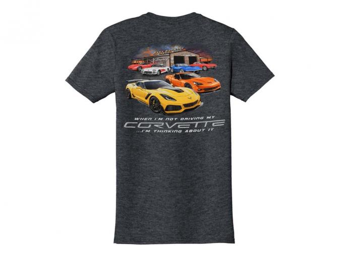 Thinking About Corvette Adult Dark Heather T-Shirt