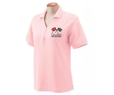 Women's Pink Pima Pique Polo Shirt with Choice of Emblem