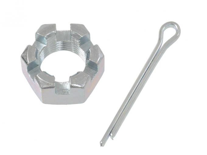 53-62 Steering Third Arm Stud Slotted / Castle Nut - To Bracket