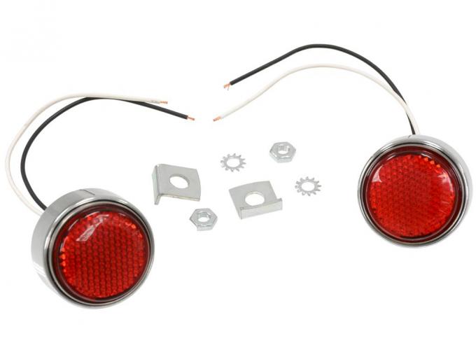 58-60 LED Rear Reflector Set With Chrome Bezel