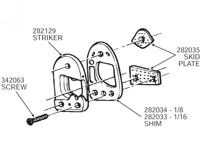 63-67 Door Striker - Pair