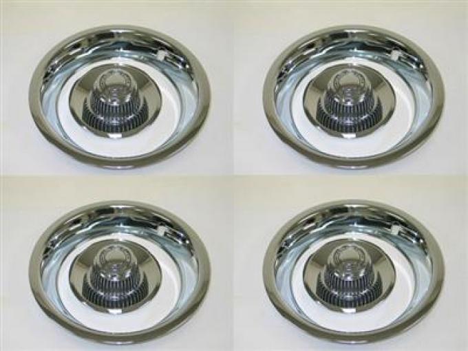 69-82 Rally Wheel Trim Ring - With Original Style Reproduction Center Cap - Set