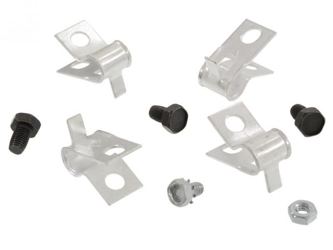 63 Parking/Emergency Brake Cable Clamp Rear With Screws 8 Pieces