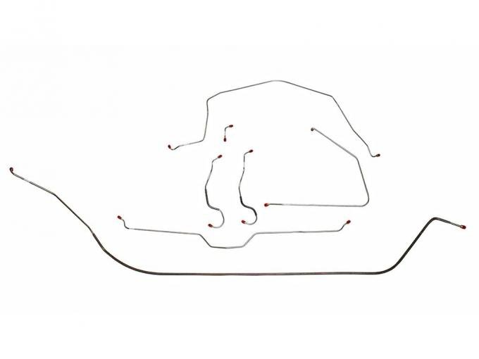 65-66 Power Brake Line Kit - 1/4" Steel Full Car