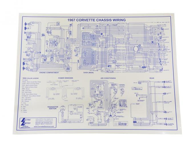 67 Wire Diagram - 17" X 22"