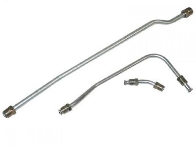 65 Fuel Line - Stainless Steel 396 425 HP 3 Piece Kit (less Block Or Filter)