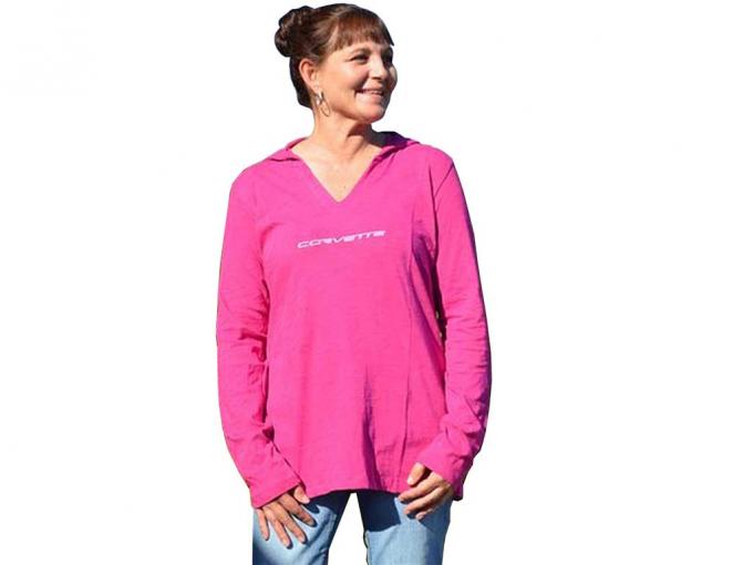 Hoodie - Womens Tunic - Chic Pink