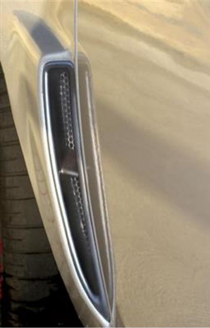 06-13 Vent Grilles - Z06 Rear Side - Round Hole - Stainless Steel