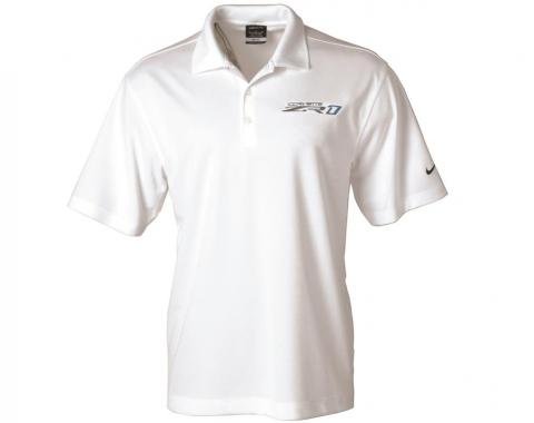 Corvette C7 ZR1 Embroidered White Nike Polo Shirt