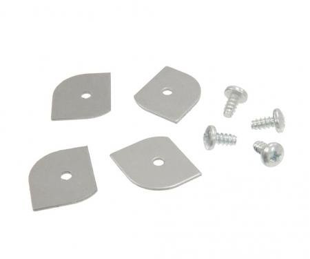 53-62 Glove Box Door Moulding Clip - 4 Retainers With 4 Screws