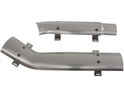 65-67 Exhaust Heat Shield Set - 2" With Straps And Screws