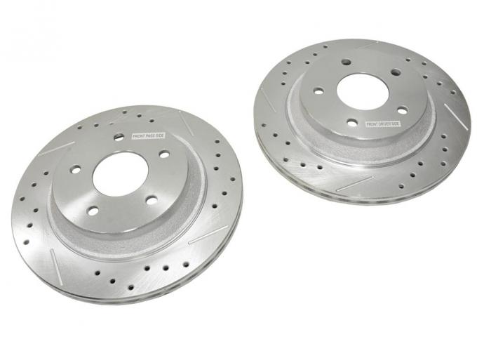 88-96 Front 12" Cross Drilled & Slotted Brake Rotors - Except HD - PowerStop