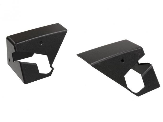 86-88 Roof Panel Storage Bracket Covers - Black - Pair
