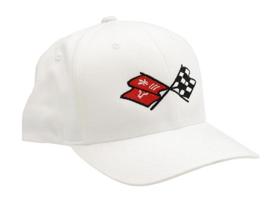 67 Hat - White Flex Fit With C2 Emblem ( L / XL ) Fits 7-3/8