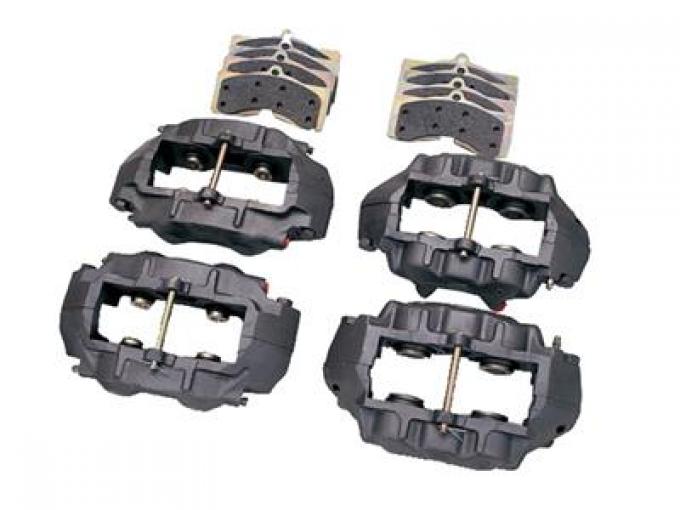 65-82 Brake Calipers New Stainless Steel Sleeved With O-Ring Set of 4 with Pads