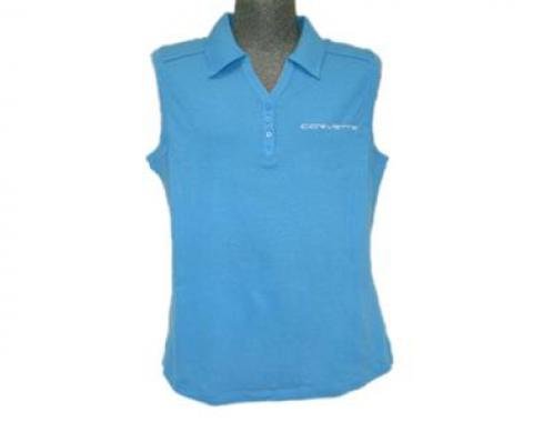 Polo Womens Blue Corvette Sleeveless Polo