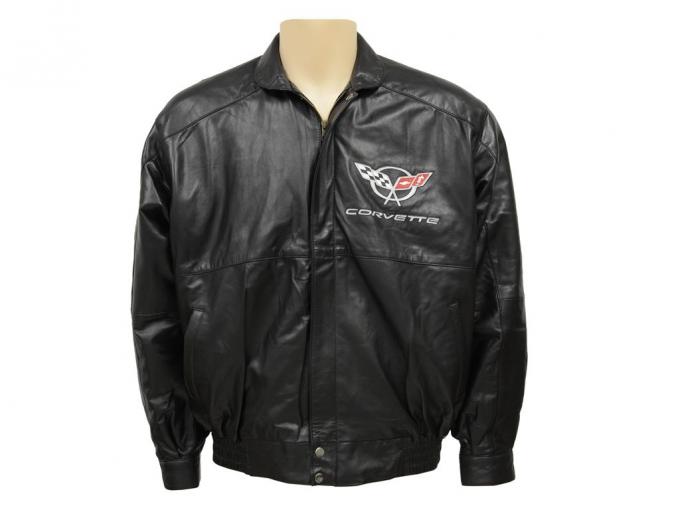 Jacket Lambskin Leather Black With C5 Inlay Logo