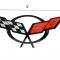 97-04 Metal Sign - 97-04 C5 Corvette Front Emblem - 32" X 12" - Photo Steel